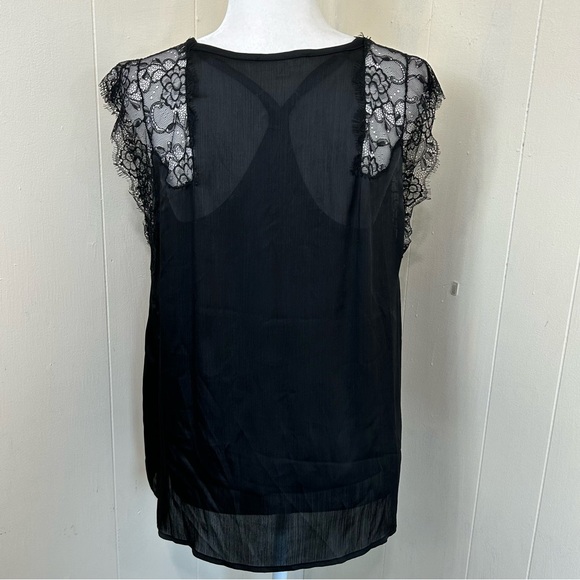 LOVE STITCH Basic Feminine Black Lace Camisole Top Size Small. - Picture 3 of 12